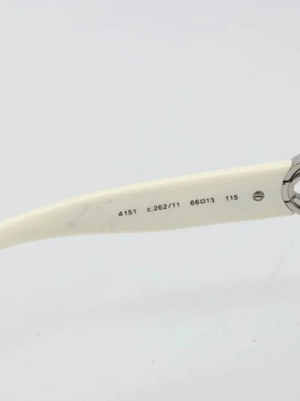 CHANEL Sunglasses plastic White CC Auth 180943